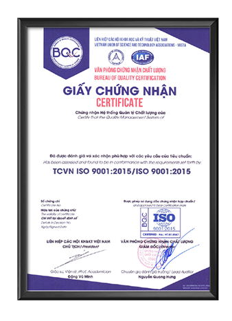 GIẤY CHỨNG CHỈ ISO