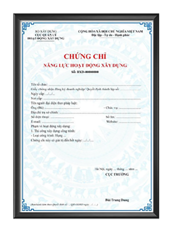 GIẤY CHỨNG CHỈ NĂNG LỰC